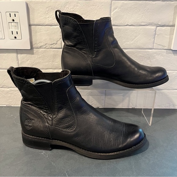 Timberland sz 8 Savin Hill Chelsea ankle black leather boots - Picture 8 of 16